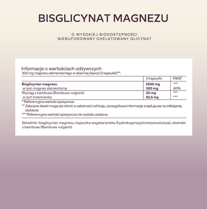AAVALABS Magnesium Bisglycinate, Chelated Magnesium Bisglycinate, 300 mg Elemental Magnesium, 180 Vegetarian Capsules