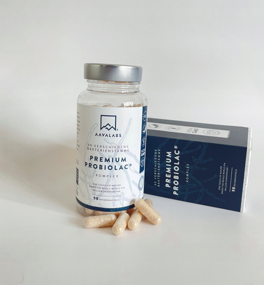 AAVALABS Premium Probiolac Complex, Probiotyk 30 Szczepów, 120 Miliardów CFU, Cynk, 90 Kapsułek Dojelitowych