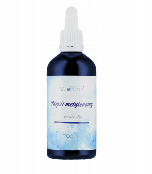 Methylene Blue Solution 2%, 100 ml, Solution with Dropper, Tested for Heavy Metals, Imported from Poland
