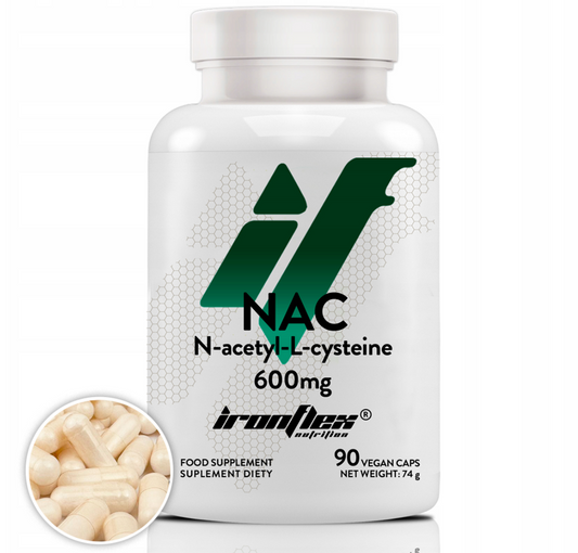 IronFlex NAC 600 mg, 90 vegan capsules – N-acetyl-L-cysteine supplement to support antioxidant protection