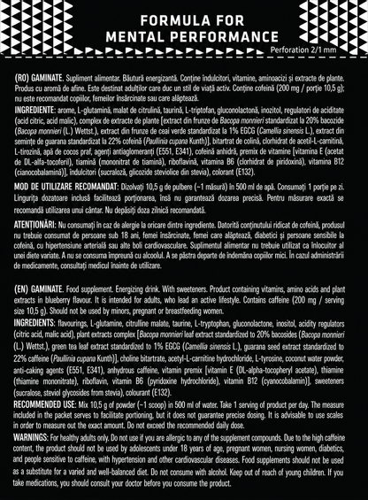 Gaminate Energy – Supliment Energizant pentru creier | Concentrare și energie mentala si fizica| 0% zahăr |