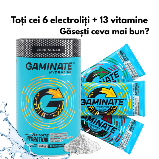 GAMINATE HYDRATION all 6 electrolytes + 13 vitamins, isotonic hydration with minerals in high concentrations